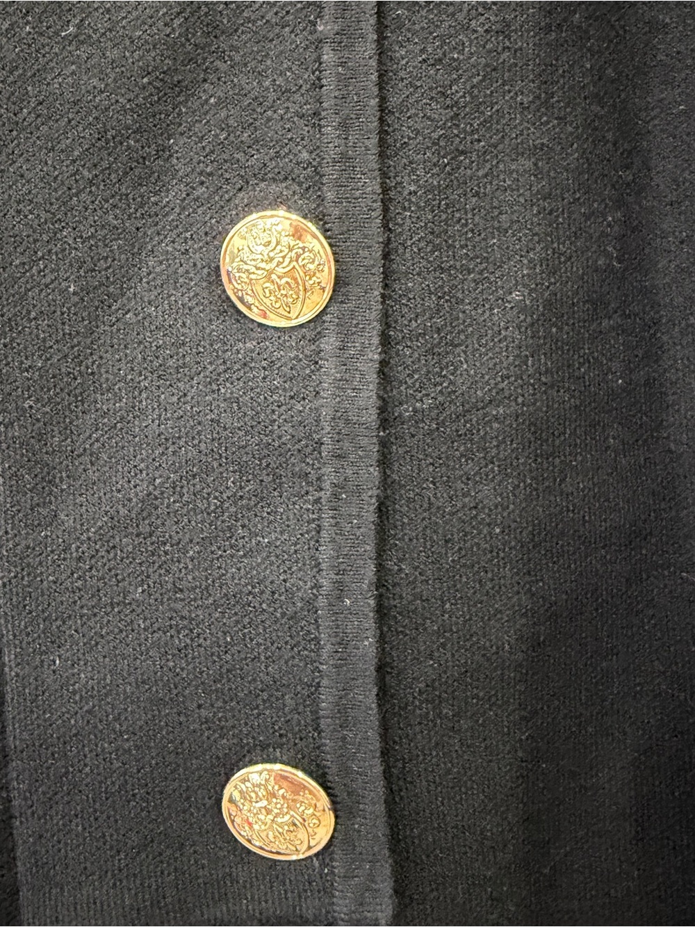 Jones New York Black Military-Button Knit Blazer - Picture 8 of 10